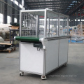 Custom aluminum storage cabinet belt conveyor table with steel protection fence
